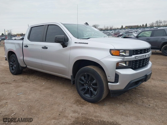 2021 Chevrolet Silverado 1500 Custom with VIN 3GCPYBEK2MG211442, listed as a IAAI auction lot 40985594 with 78,523 mi miles. Bid and sale history available at carsss.com. Image 1.