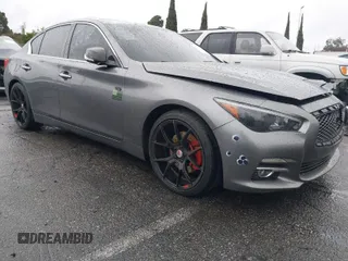 2014 Infiniti Q50 with VIN JN1BV7AP5EM688434, listed as a IAAI auction lot 41548512 with 110,846 mi miles. Bid and sale history available at carsss.com. Image 1.