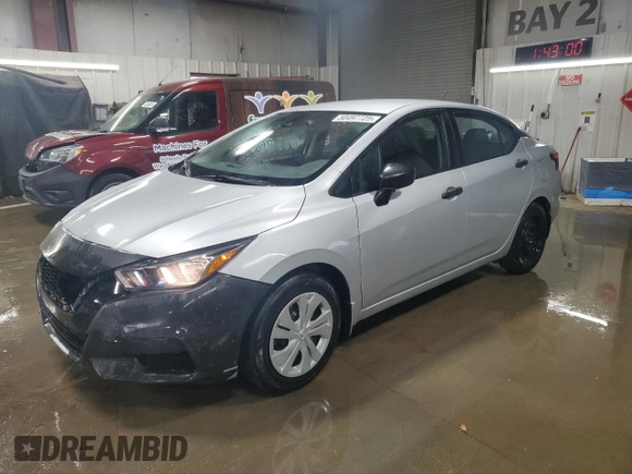 2020 Nissan Versa S with VIN 3N1CN8DV2LL911847, listed as a Copart auction lot 50497725 with 104,951 mi miles and Salvage Title. Bid and sale history available at carsss.com. Image 1.