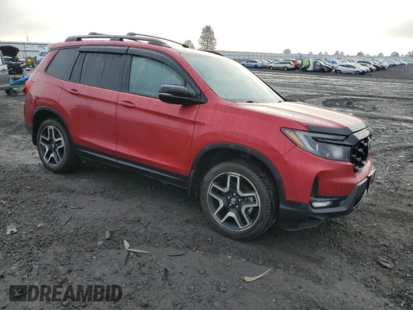 2023 Honda Passport Elite with VIN 5FNYF8H09PB016410, listed as a Copart auction lot 85071544 with 54,327 mi miles and Salvage Title. Bid and sale history available at carsss.com. Image 4.