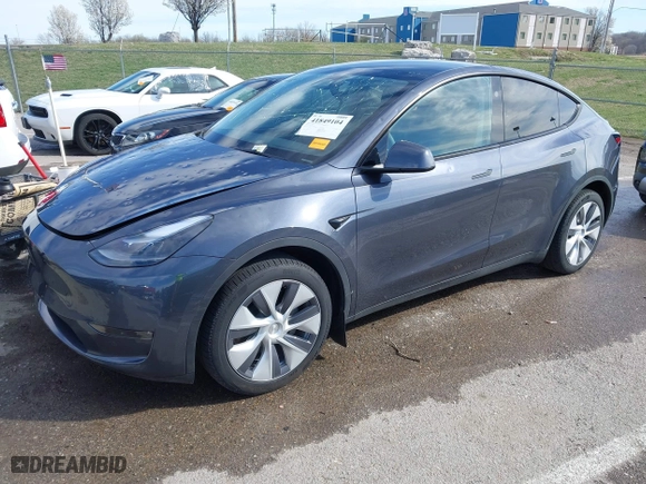 2023 Tesla Model Y Long Range with VIN 7SAYGDEE3PA204992, listed as a IAAI auction lot 41849104 with 22,490 mi miles. Bid and sale history available at carsss.com. Image 21.