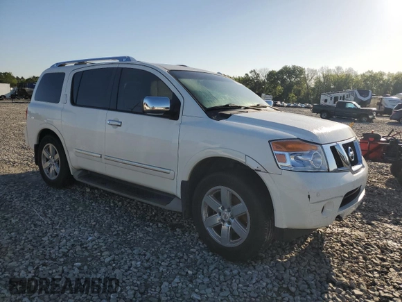 2011 Nissan Armada Platinum z VIN 5N1AA0NC2BN620032, wystawiony jako Copart lot #52098665 z przebiegiem Nie podano mil oraz Szkoda całkowita • Salvage title. Historia ofert i sprzedaży dostępna na DreamBid. Obrazek 4.
