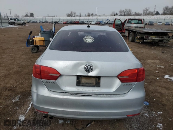 2012 Volkswagen Jetta Sedan SE w/Convenience & Sunroof PZEV with VIN 3VWBP7AJ2CM029633, listed as a Copart auction lot 45041265 with 0 mi miles and Salvage Title. Bid and sale history available at carsss.com. Image 6.