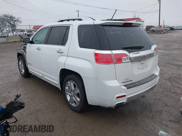 2015 GMC Terrain Denali with VIN 2GKALUEK2F6163041, listed as a IAAI auction lot 41564760 with 106,759 mi miles. Bid and sale history available at carsss.com. Image 3.