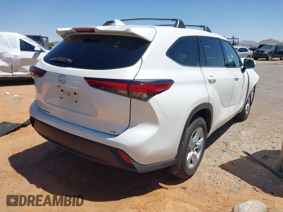2021 Toyota Highlander L z VIN 5TDZZRAH1MS071300, wystawiony jako IAAI lot #42151244 z przebiegiem 32 780 mil mil oraz . Historia ofert i sprzedaży dostępna na DreamBid. Obrazek 4.