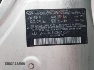 2018 Hyundai Elantra SEL with VIN 5NPD84LFXJH343369, listed as a IAAI auction lot 41858645 with 68,185 mi miles and . Bid and sale history available at DreamBid. Image 9.