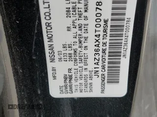 2004 Nissan 350Z Touring z VIN JN1AZ36AX4T000784, wystawiony jako Copart lot #50052625 z przebiegiem 33 595 mil mil oraz Nie do naprawy • Non repairable. Historia ofert i sprzedaży dostępna na DreamBid. Obrazek 12.
