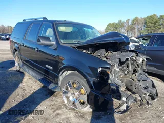 2007 Ford Expedition EL Limited with VIN 1FMFK19597LA84414, listed as a IAAI auction lot 41321189 with 1 mi miles. Bid and sale history available at carsss.com. Image 1.