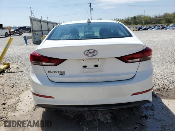 2017 Hyundai Elantra SE with VIN 5NPD74LF4HH136716, listed as a Copart auction lot 53873635 with 103,092 mi miles and Salvage Title. Bid and sale history available at DreamBid. Image 6.