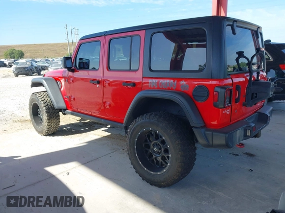 2018 Jeep Wrangler Unlimited Rubicon with VIN 1C4HJXFG0JW159287, listed as a IAAI auction lot 41911012 with 93,784 mi miles and . Bid and sale history available at DreamBid. Image 3.