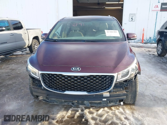 2016 Kia Sedona LX with VIN KNDMB5C17G6200149, listed as a IAAI auction lot 41308309 with 79,457 mi miles and . Bid and sale history available at carsss.com. Image 6.