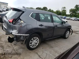 2017 Nissan Rogue SV with VIN 5N1AT2MT4HC835973, listed as a Copart auction lot 63814414 with 74,629 mi miles and Salvage Title. Bid and sale history available at carsss.com. Image 3.