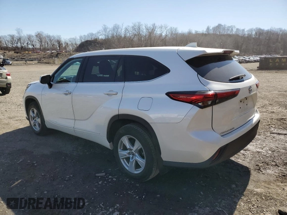 2021 Toyota Highlander L with VIN 5TDBZRBH9MS097756, listed as a Copart auction lot 49307905 with 92,072 mi miles and Salvage title. Bid and sale history available at DreamBid. Image 2.
