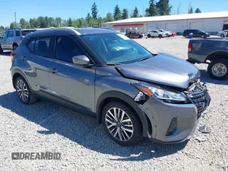 2023 Nissan Kicks SV with VIN 3N1CP5CV8PL542394, listed as a IAAI auction lot 42462163 with 28,017 mi miles and . Bid and sale history available at DreamBid. Image 1.