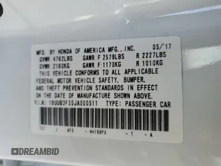 2018 Acura TLX w/Technology Pkg with VIN 19UUB3F55JA000511, listed as a Copart auction lot 47259135 with 48,259 mi miles and Salvage Title. Bid and sale history available at carsss.com. Image 12.