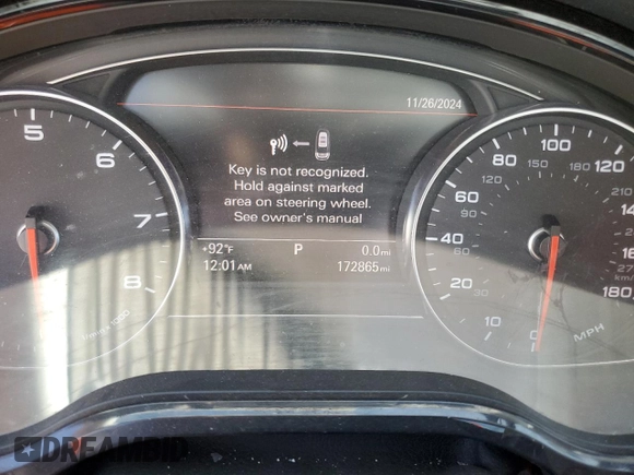 2012 Audi A8 L with VIN WAURVAFD2CN005083, listed as a Copart auction lot 55536025 with 172,865 mi miles and Clean Title. Bid and sale history available at carsss.com. Image 9.