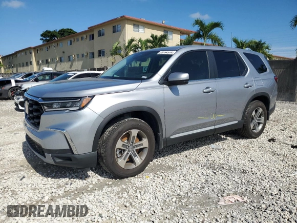 2024 Honda Pilot EX-L 7 Passenger with VIN 5FNYG2H50RB007894, listed as a Copart auction lot 59764574 with 3,801 mi miles and Non Repairable. Bid and sale history available at carsss.com. Image 1.