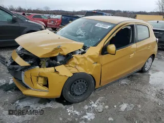 2024 Mitsubishi Mirage ES with VIN ML32AUHJ8RH000355, listed as a Copart auction lot 65411265 with 35,653 mi miles and Salvage title. Bid and sale history available at DreamBid. Image 1.