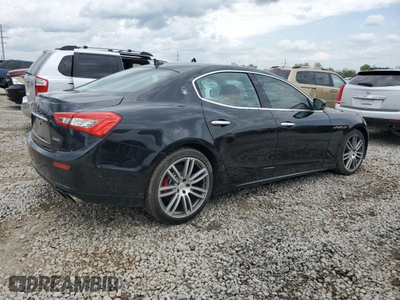 2016 Maserati Ghibli S Q4 with VIN ZAM57RTA4G1185177, listed as a Copart auction lot 55495705 with 51,486 mi miles and Salvage Title. Bid and sale history available at carsss.com. Image 3.