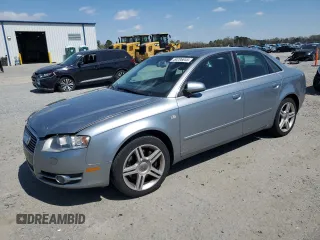 2007 Audi A4 2.0T with VIN WAUDF78E07A077400, listed as a Copart auction lot 50206845 with 99,157 mi miles and Salvage Title. Bid and sale history available at carsss.com. Image 1.