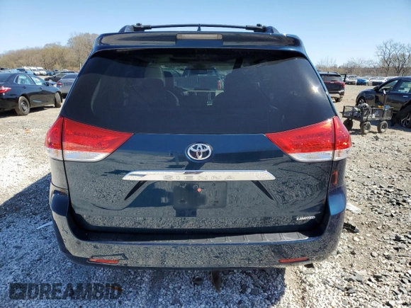 2011 Toyota Sienna XLE AAS with VIN 5TDYK3DC6BS170205, listed as a Copart auction lot 50868135 with 153,134 mi miles and Salvage Title. Bid and sale history available at DreamBid. Image 6.