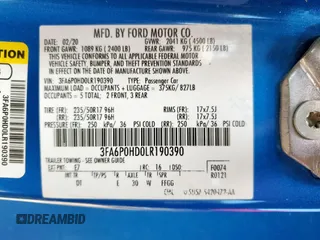 2020 Ford Fusion SE z VIN 3FA6P0HD0LR190390, wystawiony jako Copart lot #57521855 z przebiegiem 125 882 mil mil oraz Czysty tytuł • Clean title. Historia ofert i sprzedaży dostępna na DreamBid. Obrazek 12.
