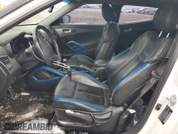 2014 Hyundai Veloster Turbo with VIN KMHTC6AEXEU193268, listed as a Copart auction lot 45005875 with 86,133 mi miles and Salvage Title. Bid and sale history available at carsss.com. Image 7.