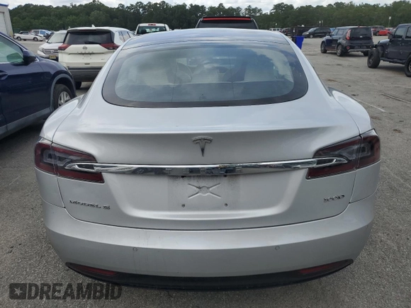 2018 Tesla Model S 75D with VIN 5YJSA1E2XJF254775, listed as a Copart auction lot 59014735 with 81,105 mi miles and Salvage title. Bid and sale history available at DreamBid. Image 6.
