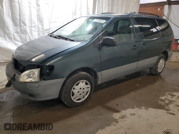 2001 Toyota Sienna LE with VIN 4T3ZF13C21U364516, listed as a Copart auction lot 79759924 with 100,185 mi miles and Salvage Title. Bid and sale history available at carsss.com. Image 1.