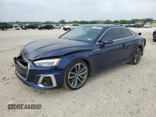 2021 Audi A5 S line Premium Plus z VIN WAUTAAF56MA019040, wystawiony jako Copart lot #51706225 z przebiegiem 47 587 mil mil oraz Szkoda całkowita • Salvage title. Historia ofert i sprzedaży dostępna na DreamBid. Obrazek 1.