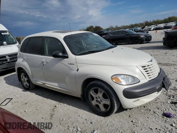 2001 Chrysler PT Cruiser with VIN 3C8FY4BB81T530969, listed as a Copart auction lot 76518574 with 43,380 mi miles and Salvage Title. Bid and sale history available at DreamBid. Image 4.