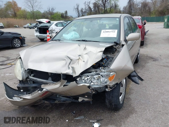 2008 Toyota Corolla CE with VIN 1NXBR32E48Z987758, listed as a IAAI auction lot 42004753 with 108,603 mi miles and . Bid and sale history available at DreamBid. Image 6.