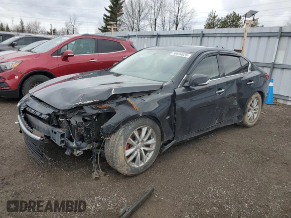 2016 Infiniti Q50 2.0t Premium with VIN JN1CV7AR5GM250313, listed as a Copart auction lot 50834625 with 113,245 mi miles and Salvage Title. Bid and sale history available at carsss.com. Image 1.