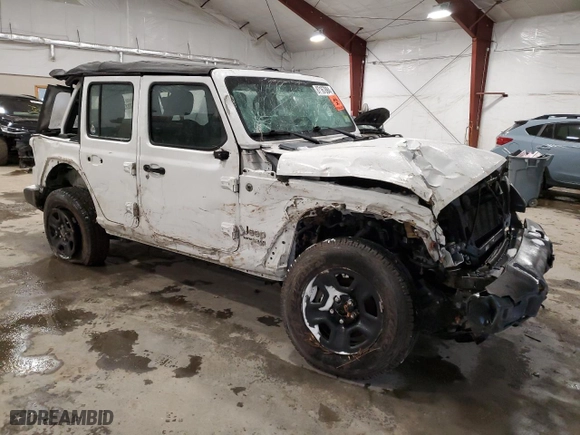 2018 Jeep Wrangler Unlimited Sport S with VIN 1C4HJXDN5JW226287, listed as a Copart auction lot 87167884 with 0 mi miles and Salvage Title. Bid and sale history available at carsss.com. Image 4.