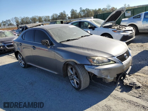 2012 Lexus IS 250 with VIN JTHCF5C22C5060468, listed as a Copart auction lot 75116504 with 206,410 mi miles and Salvage Title. Bid and sale history available at DreamBid. Image 4.