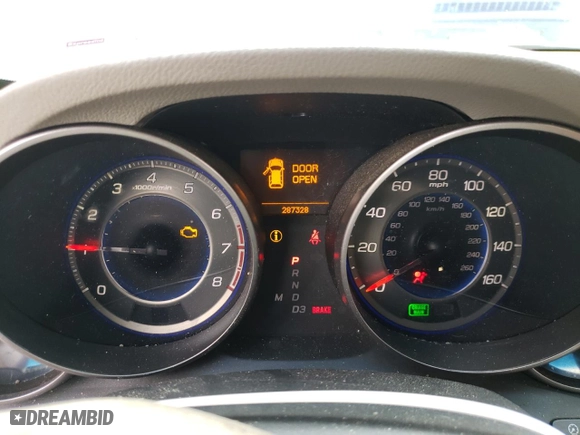 2008 Acura MDX Tech Pkg with VIN 2HNYD28388H536777, listed as a Copart auction lot 47431055 with 287,328 mi miles and Salvage Title. Bid and sale history available at carsss.com. Image 9.