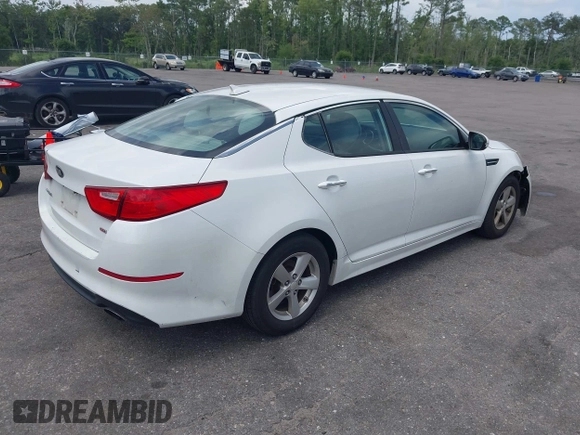 2015 Kia Optima LX with VIN 5XXGM4A71FG504439, listed as a IAAI auction lot 42470149 with 142,076 mi miles and . Bid and sale history available at DreamBid. Image 4.