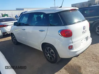 2014 FIAT 500L Easy with VIN ZFBCFABH8EZ027876, listed as a IAAI auction lot 41356950 with 89,665 mi miles and . Bid and sale history available at DreamBid. Image 3.