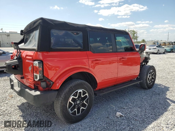 2022 Ford Bronco with VIN 1FMDE5BH7NLA89196, listed as a Copart auction lot 55729305 with 35,813 mi miles and Non Repairable. Bid and sale history available at DreamBid. Image 3.