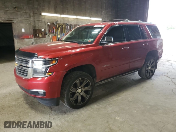 2015 Chevrolet Tahoe LTZ z VIN 1GNSKCKC4FR277564, wystawiony jako Copart lot #60589335 z przebiegiem Nie podano mil oraz Szkoda całkowita • Salvage title. Historia ofert i sprzedaży dostępna na DreamBid. Obrazek 1.