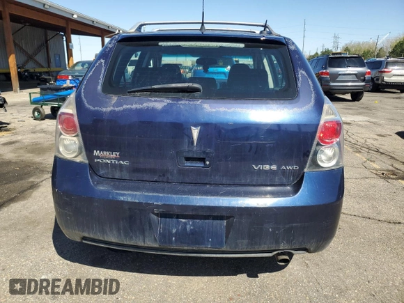 2009 Pontiac Vibe with VIN 5Y2SM67009Z471404, listed as a Copart auction lot 53368555 with 139,999 mi miles and Clean Title. Bid and sale history available at carsss.com. Image 6.