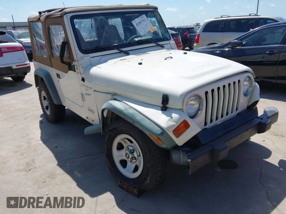 1998 Jeep Wrangler Sport z VIN 1J4FY19S3WP776209, wystawiony jako IAAI lot #42493513 z przebiegiem 113 130 mil mil oraz . Historia ofert i sprzedaży dostępna na DreamBid. Obrazek 1.
