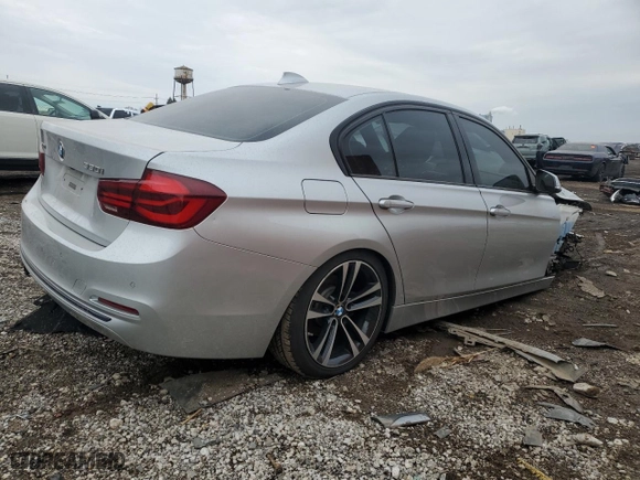 2018 BMW 3 Series 330i xDrive with VIN WBA8D9G50JNU68521, listed as a Copart auction lot 47147745 with 97,390 mi miles and Salvage Title. Bid and sale history available at carsss.com. Image 3.