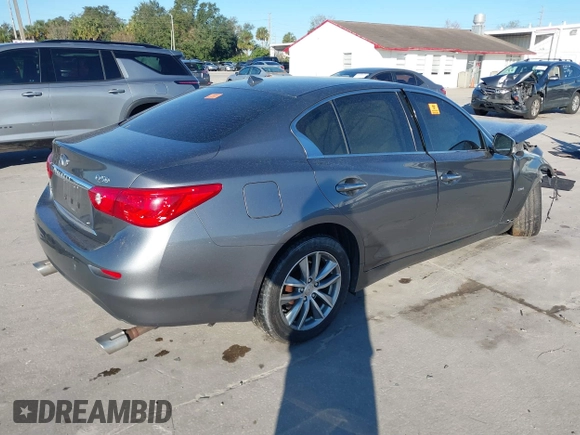 2017 Infiniti Q50 2.0t Premium with VIN JN1CV7AR4HM680223, listed as a IAAI auction lot 41293719 with 78,823 mi miles. Bid and sale history available at carsss.com. Image 4.