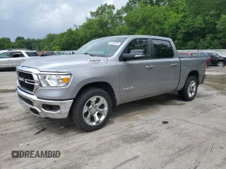 2020 Ram 1500 Big Horn with VIN 1C6SRFFT5LN218789, listed as a Copart auction lot 59748745 with 107,165 mi miles and Salvage title. Bid and sale history available at DreamBid. Image 1.