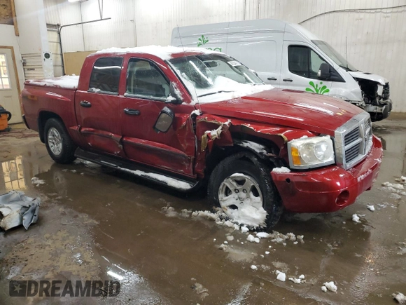 2007 Dodge Dakota SLT with VIN 1D7HW48P37S221039, listed as a Copart auction lot 48104975 with 138,371 mi miles and Salvage Title. Bid and sale history available at carsss.com. Image 4.
