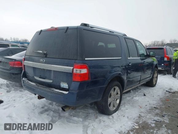 2015 Ford Expedition Max Platinum with VIN 1FMJK1MT3FEF26302, listed as a IAAI auction lot 41286061 with 147,659 mi miles and . Bid and sale history available at DreamBid. Image 4.