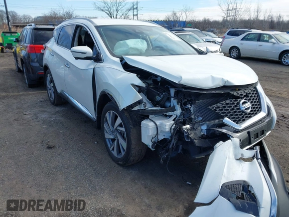 2021 Nissan Murano SL with VIN 5N1AZ2CSXMC146599, listed as a IAAI auction lot 41556475 with 40,113 mi miles and . Bid and sale history available at DreamBid. Image 1.