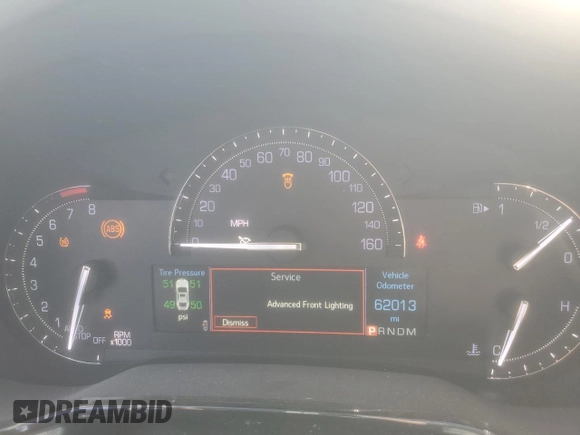 2019 Cadillac CTS Luxury AWD with VIN 1G6AX5SS8K0147538, listed as a Copart auction lot 45676695 with 62,013 mi miles and Salvage title. Bid and sale history available at DreamBid. Image 9.