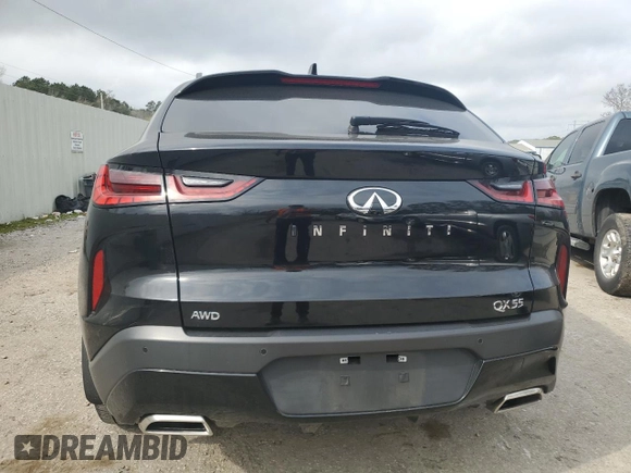 2023 Infiniti QX55 Luxe z VIN 3PCAJ5JR2PF114248, wystawiony jako Copart lot #44572305 z przebiegiem 18 599 mil mil oraz Szkoda całkowita • Salvage title. Historia ofert i sprzedaży dostępna na DreamBid. Obrazek 6.
